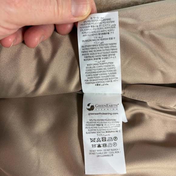 Boden Tan and Orange Striped Wool Coat 3-button size US 10 - Picture 11 of 12